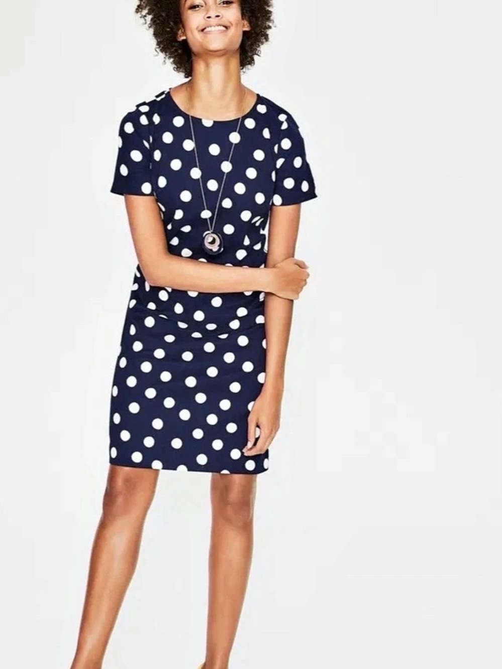 Boden Polka Dot Dress in Blue & White Size 10R excellent condition retails $109